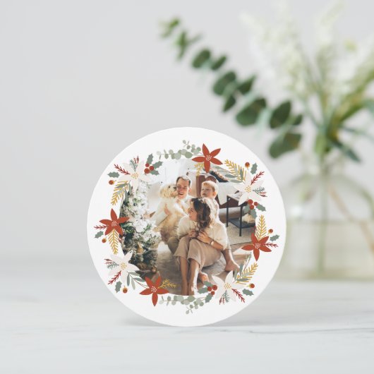 Kerstmis, speciaal aangepast Lijst voor schitteren Feestdagenkaart (Staand voorkant)