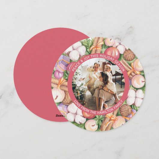 Kerstmis, speciaal aangepast Lijst voor schitteren Feestdagenkaart (Voorkant / Achterkant)