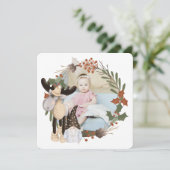 Kerstmis, speciaal aangepast Moose Photo Lijst Rou Feestdagenkaart (Staand voorkant)