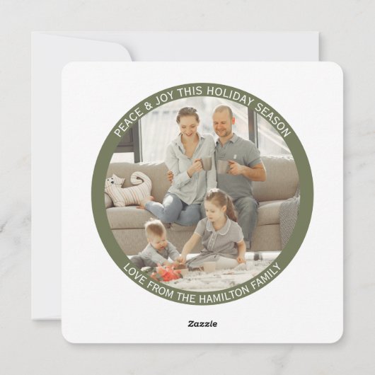 Kerstmis, speciaal aangepast Moose Photo Lijst Rou Feestdagenkaart (Achterkant)