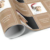 Kerstmis - Speciaal fotosjabloon Brown Cadeaupapier (Rol Hoek)