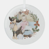 Kerstmis, speciaal ontworpen Lijst voor Moose en G Glas Ornament (Voorkant)