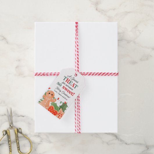 Kerstmis speciale behandeling voor iemand die lief cadeaulabel (Met Touw)