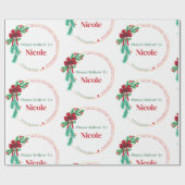 Kerstmis, speciale kerstnaam voor de kerstman-work cadeaupapier (Vlak)