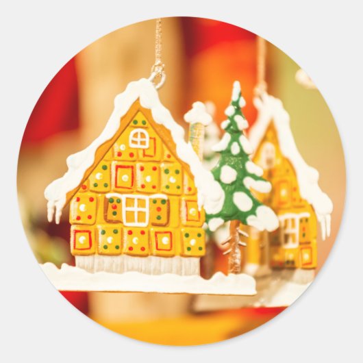 Kerstmis speciale levering van Santa Classic Ronde Sticker (Voorkant)