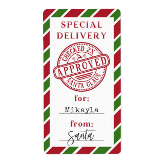 Kerstmis Speciale levering van Santa Gift Sticker