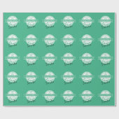 Kerstmis speciale levering van Santa Mint Green Cadeaupapier (Vlak)