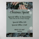 Kerstmis speciale nagelsalon poster (Voorkant)