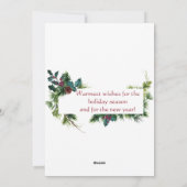 Kerstmis Speciale Rendier Ornament Sneeuw Feestdagenkaart (Achterkant)