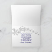 KERSTMIS - SPECIALE VRIENDEN - SNOWFLAKES/NAVY FEESTDAGEN KAART (Binnen)