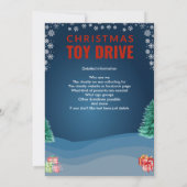 Kerstmis Speelgoed Drive Familie of bedrijfsgoed d Kaart (Achterkant)