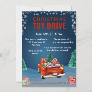 Kerstmis Speelgoed Drive Familie of bedrijfsgoed d Kaart