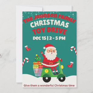 Kerstmis Speelgoed Drive Familie of bedrijfsgoed d Kaart