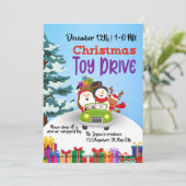 Kerstmis Speelgoed Drive Familie of bedrijfsgoed d Kaart (Staand voorkant)