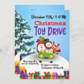 Kerstmis Speelgoed Drive Familie of bedrijfsgoed d Kaart (Voorkant / Achterkant)