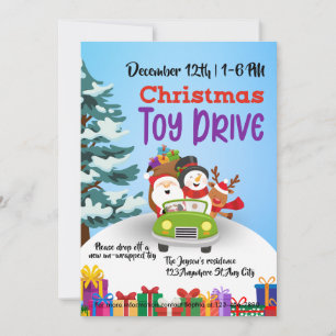 Kerstmis Speelgoed Drive Familie of bedrijfsgoed d Kaart