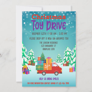 Kerstmis Speelgoed Drive Familie of bedrijfsgoed d Kaart