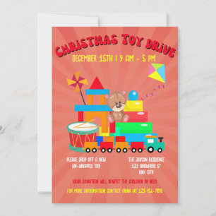 Kerstmis Speelgoed Drive Familie of bedrijfsgoed d Kaart
