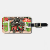 Kerstmis - Speelgoed Poodle - Annie Bagagelabel (Voorkant horizontaal)