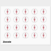 Kerstmis speelgoed soldaat waterverf retouradres ronde sticker (Vel)