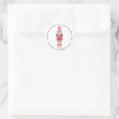 Kerstmis speelgoed soldaat waterverf retouradres ronde sticker (Tas)