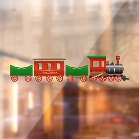 Kerstmis speelgoed trein set raamsticker (Vel 2)