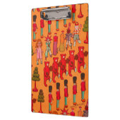 Kerstmis Speelgoed Vintage Kinderen Spelen Klembord (Links)