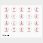 Kerstmis speelgoedsoldaat waterverf retouradres ronde sticker (Vel)