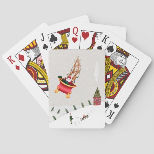 Kerstmis speelkaarten spel Santa Claus (Achterkant)