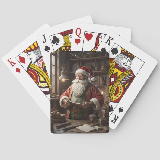 Kerstmis speelkaarten spel Santa Claus (Achterkant)