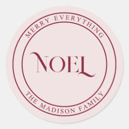 Kerstmis Speels Vintage Kerstfeest Ronde Sticker