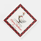 Kerstmis Speelse Domme Gans Humor Servetten (Hoek)