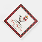 Kerstmis Speelse Gans Whimsy Minimaal Servetten (Hoek)