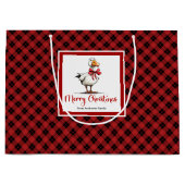 Kerstmis Speelse Gans Whimsy Minimal Cadeautassen Groot Cadeauzakje (Voorkant)