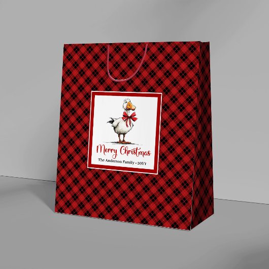 Kerstmis Speelse Gans Whimsy Minimal Cadeautassen Groot Cadeauzakje