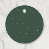 Kerstmis speelse script groene cadeaubijlage bedankjes labels (Achterkant)