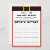 Kerstmis spel - Niet bewerkbaar - Kaart (Voorkant)