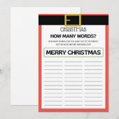 Kerstmis spel - Niet bewerkbaar - Kaart (Voorkant / Achterkant)