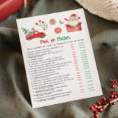 Kerstmis spel Santa Feit of Fictie Feestdagenkaart