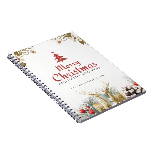 Kerstmis Spiraal Foto Notitieboek (Rechterzijde)