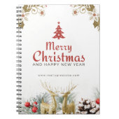 Kerstmis Spiraal Foto Notitieboek (Voorkant)