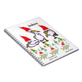 Kerstmis Spiraal Notebook Pelikanen Notitieboek (Rechterzijde)