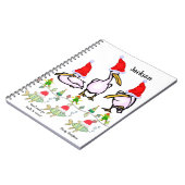 Kerstmis Spiraal Notebook Pelikanen Notitieboek (Linkerzijde)