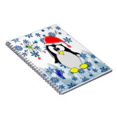 Kerstmis Spiraal Notebook Pinguïn Notitieboek (Rechterzijde)