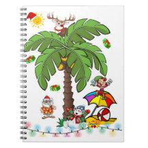 Kerstmis Spiraal Notebook Sinterklaas Beach Bum 