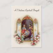 kerstmis Spirituele Bouquet Heilige Kaart Visitekaartje (Voorkant)