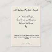 kerstmis Spirituele Bouquet Heilige Kaart Visitekaartje (Achterkant)