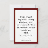 Kerstmis St. Andrew Novena Prayer Card Bedankkaart (Achterkant)