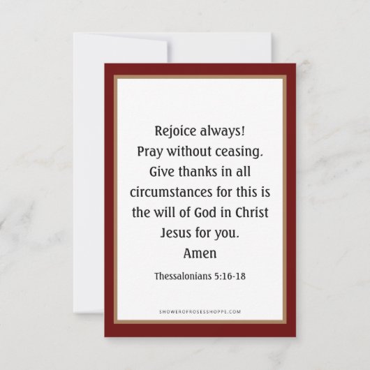 Kerstmis St. Andrew Novena Prayer Card Bedankkaart (Achterkant)