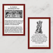 Kerstmis St. Andrew Novena Prayer Card Notitiekaartje (Voorkant / Achterkant)